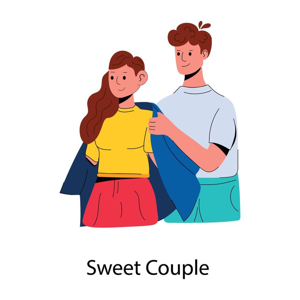 Trendy Sweet Couple vector