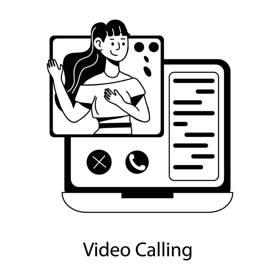 Trendy Online Calling vector