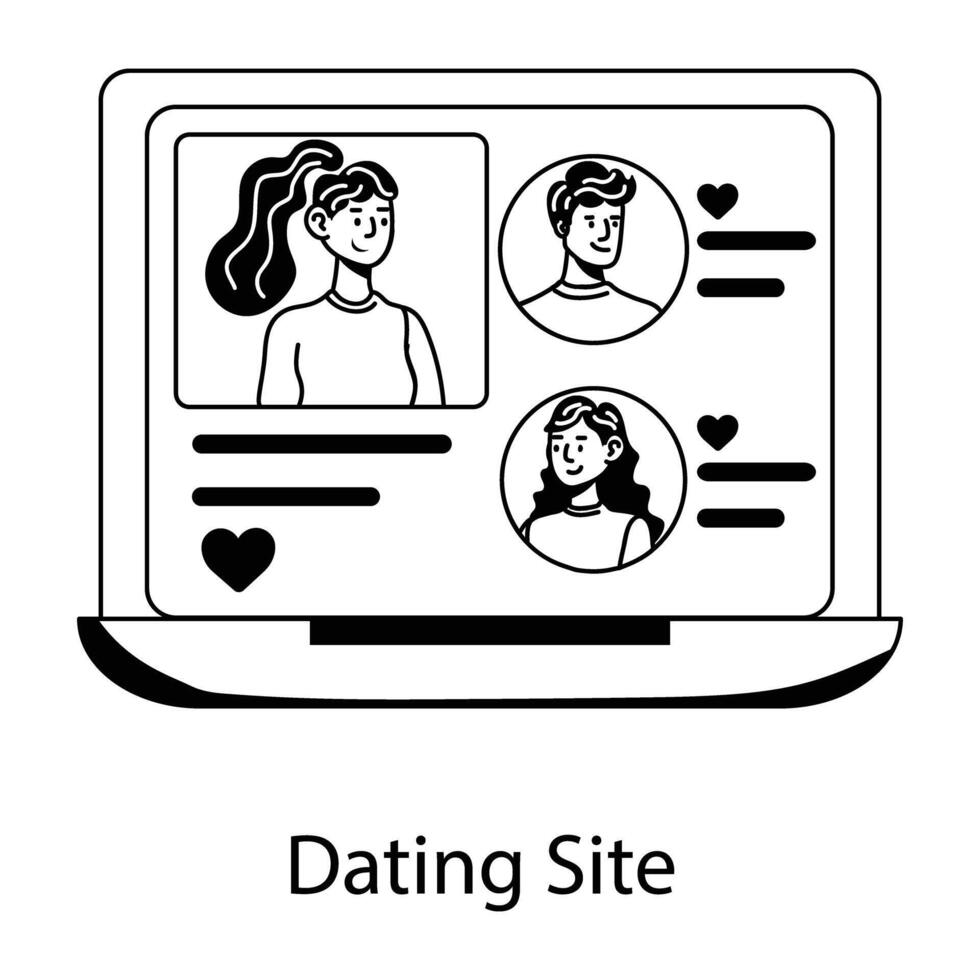 Trendy Dating Site vector