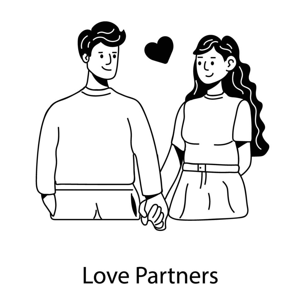 Trendy Love Partners vector