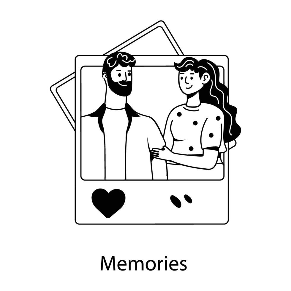 Trendy Memories Concepts vector