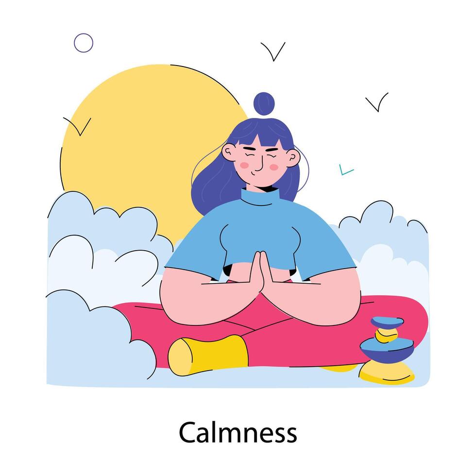Trendy Calmness Concepts vector