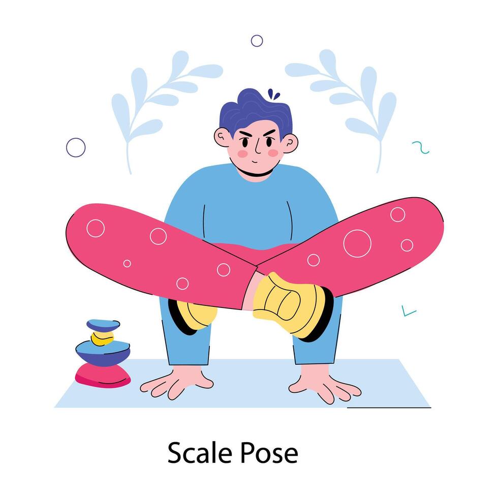 Trendy Scale Pose vector