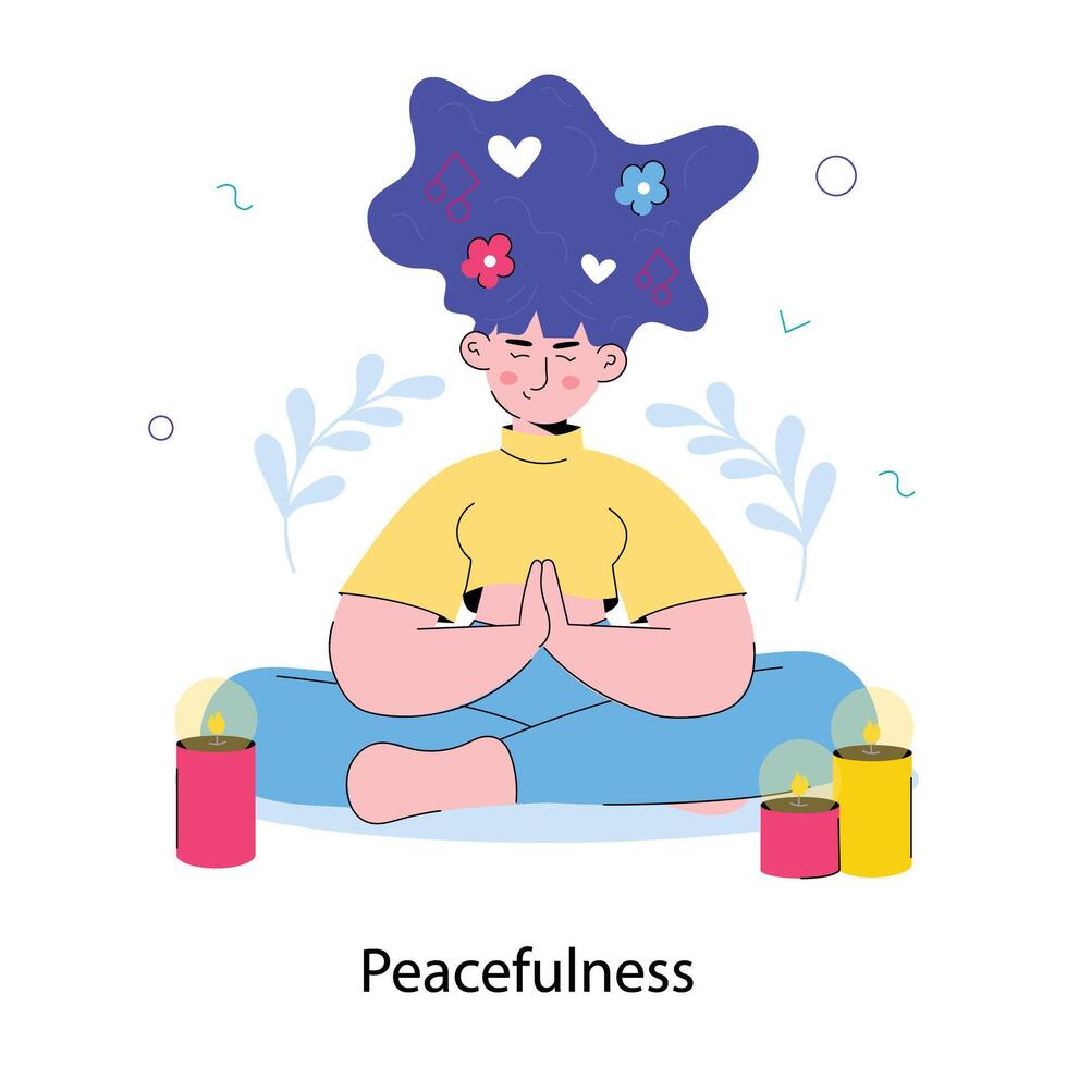 Trendy Peacefulness Concepts vector