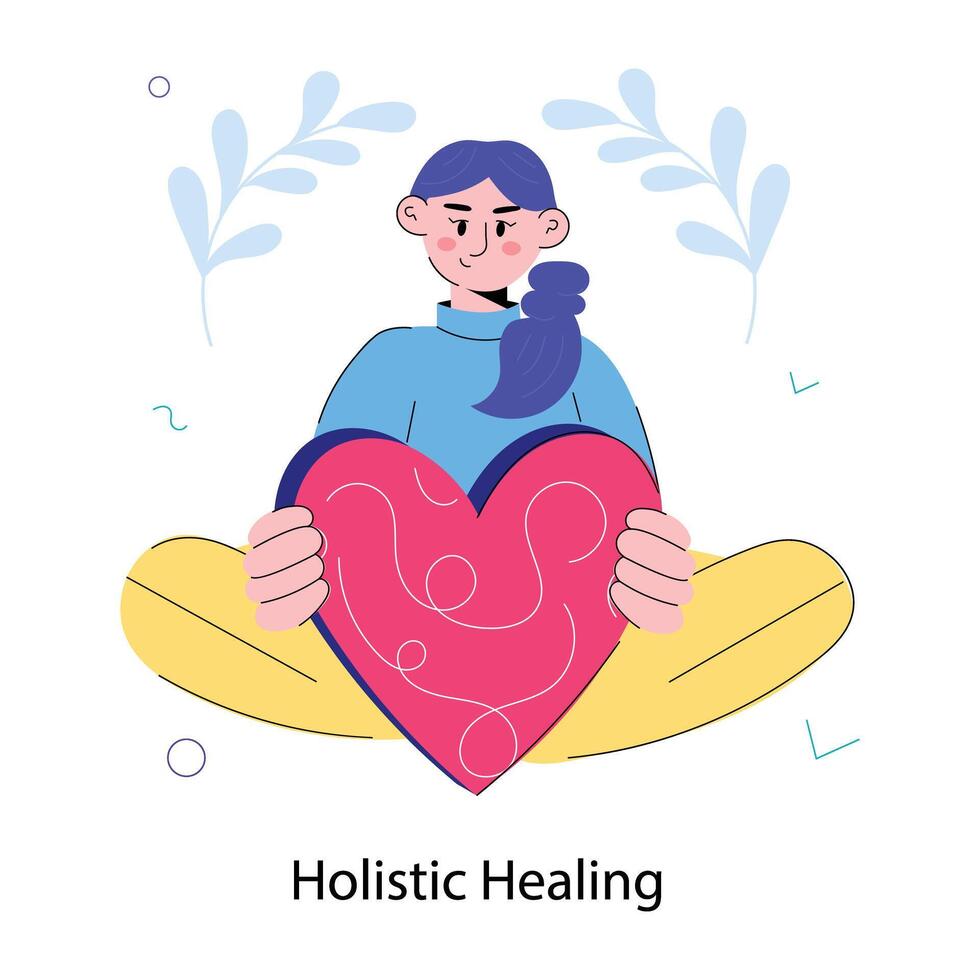 Trendy Holistic Healing vector