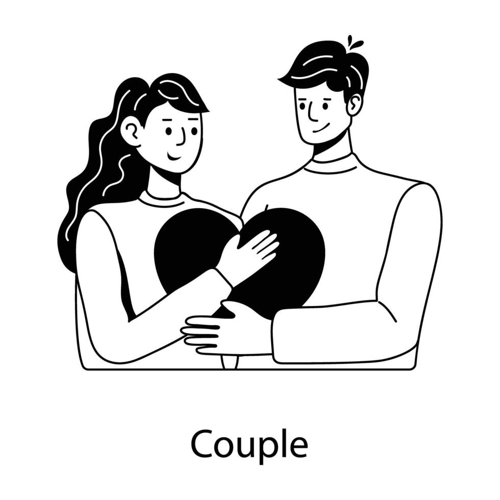 Trendy Couple Concepts vector