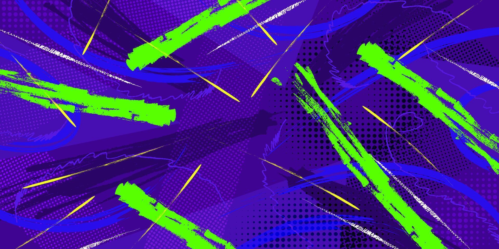 Abstract Brush Background with Sporty Style and Halftone Effect. Brush Stroke Illustration for Banner, Poster, or Sports Background. Scratch and Texture Elements For Design vector