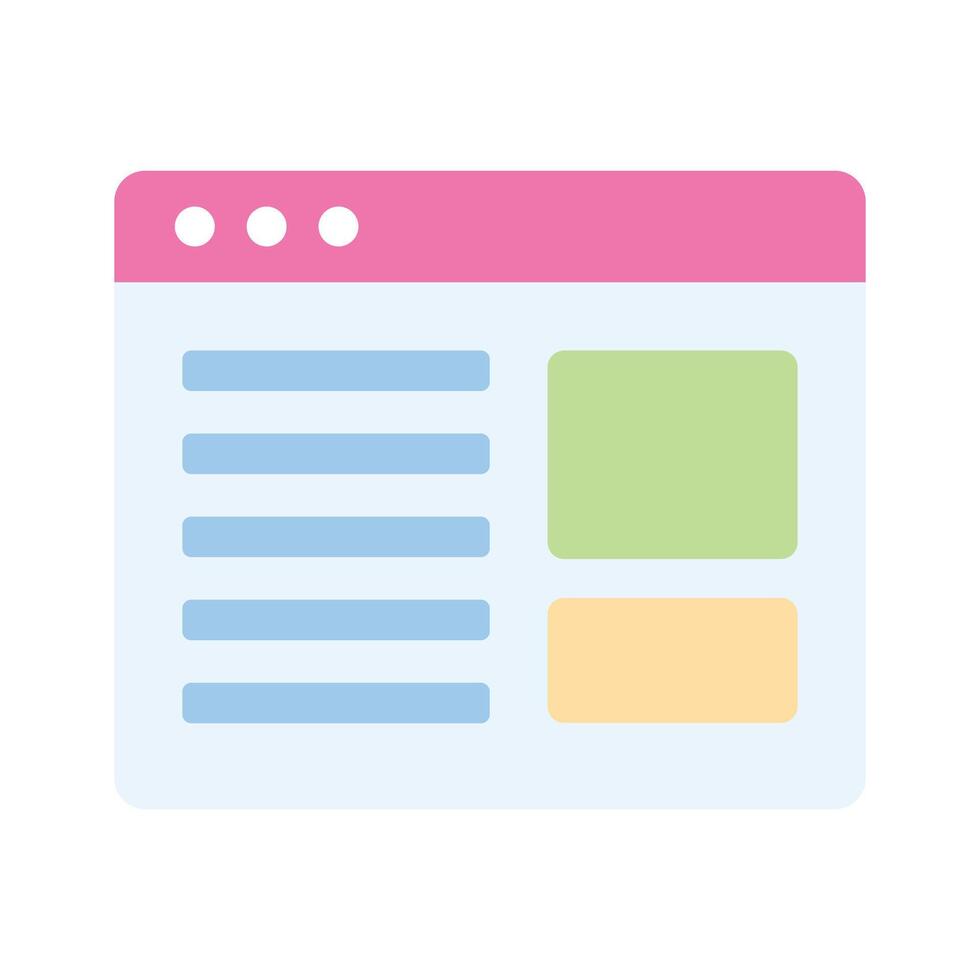 Download this beautifully designed icon of a webpage, Designed in trendy style vector