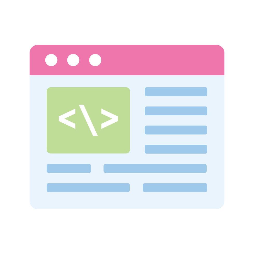 Concept icon of web programming, editable flat vector