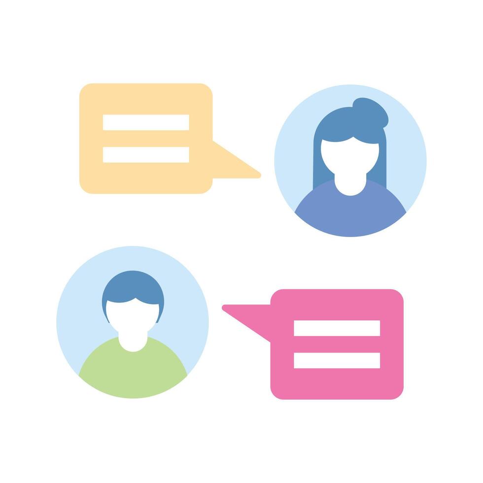 Tow chat bubble showing concept of communication , icon of conversation vector
