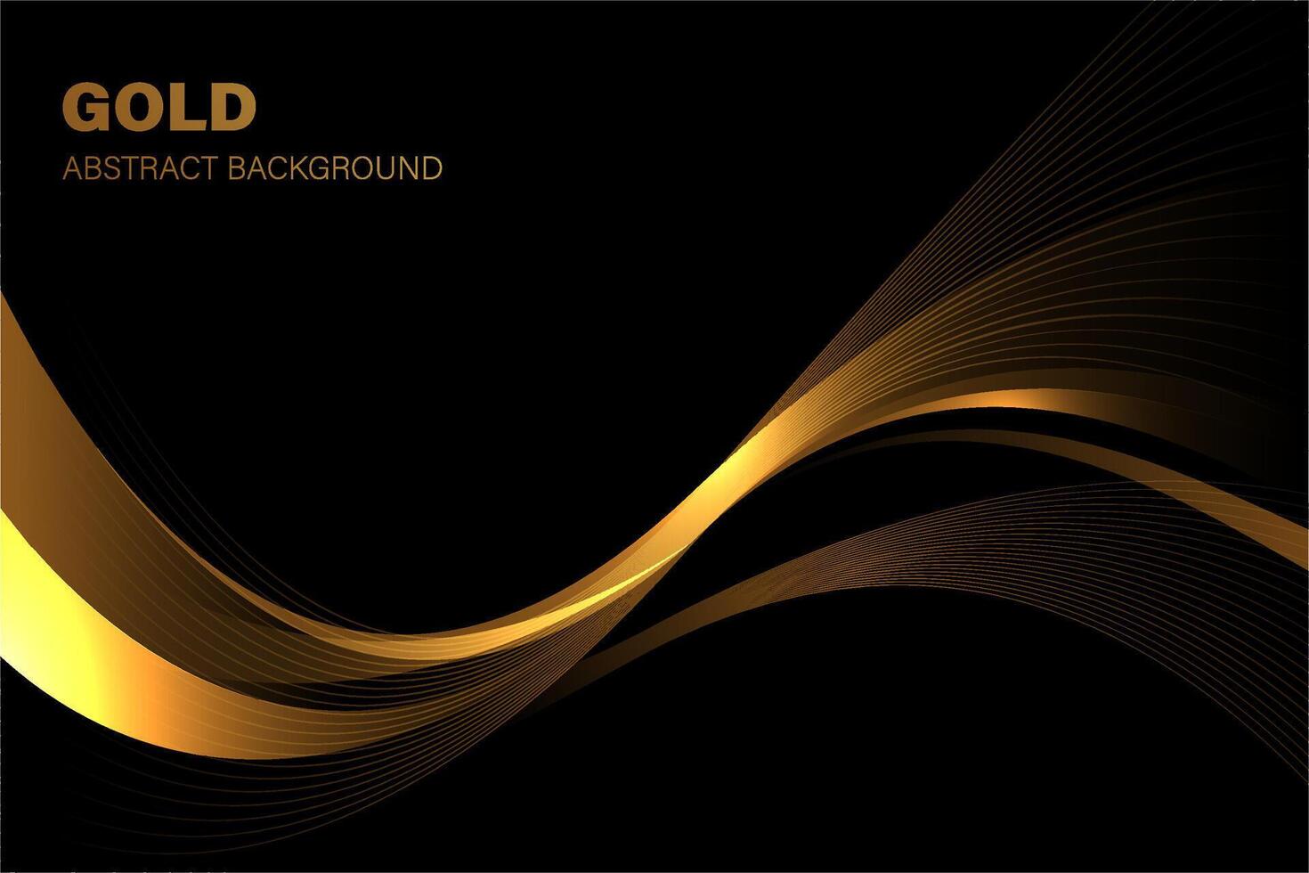 abstract background of gold waves vector