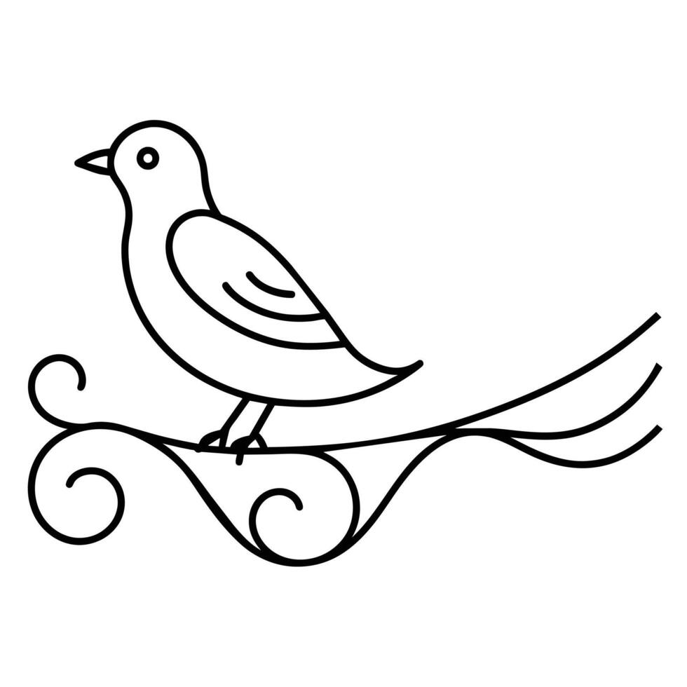 pigeon with leaves logo vector
