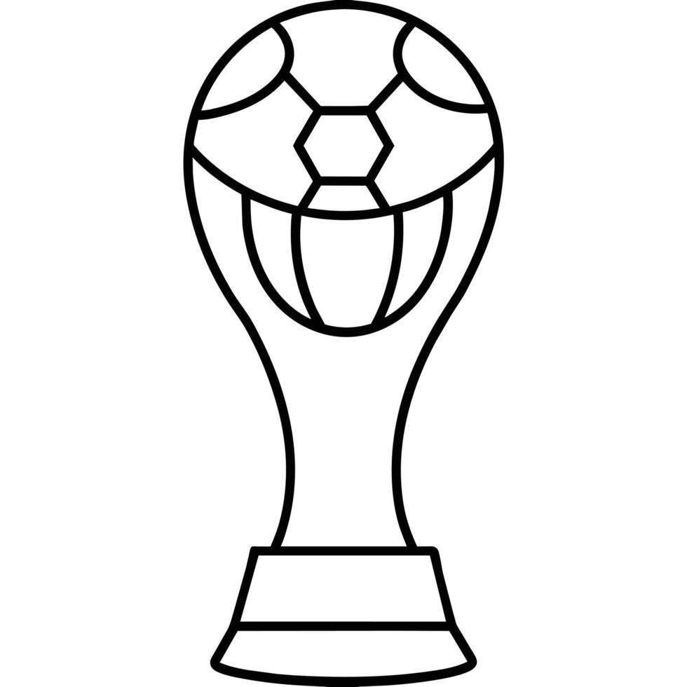 trofeo premio fútbol ilustración vector