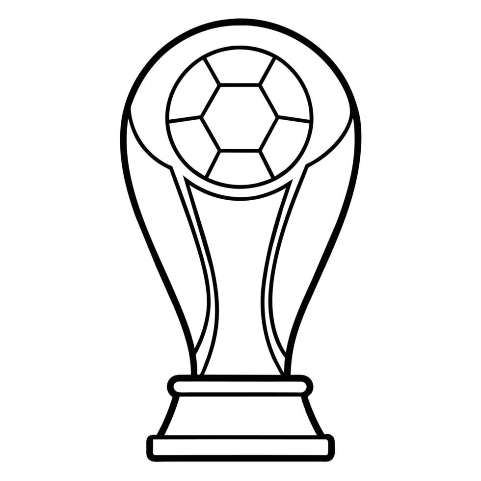 trofeo premio fútbol ilustración vector