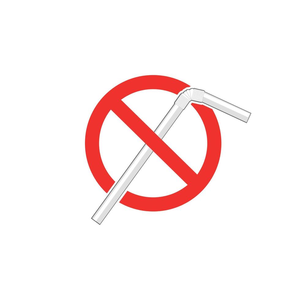 Stop using plastic straws illustration design . vector