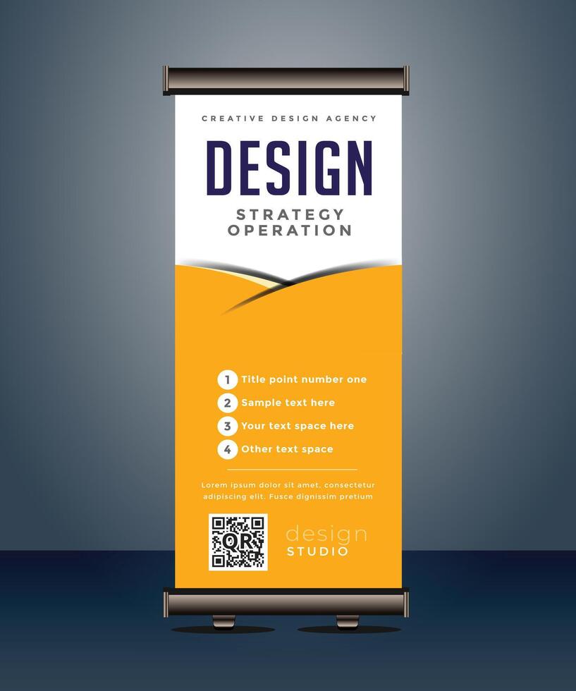 corporate business roll up banner standee pull up banner x banner template vector