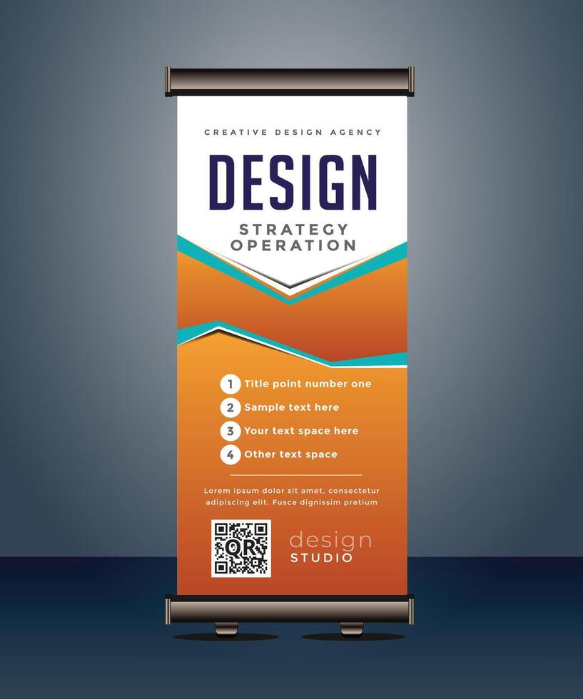 corporate business roll up banner standee pull up banner x banner template vector