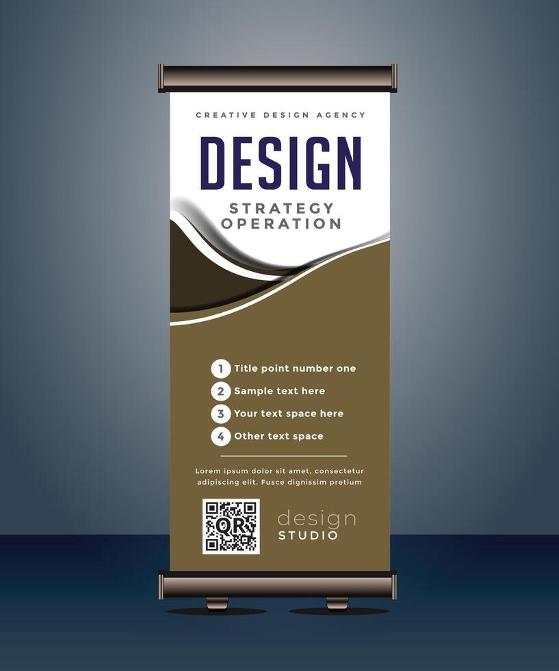 corporate business roll up banner standee pull up banner x banner template vector