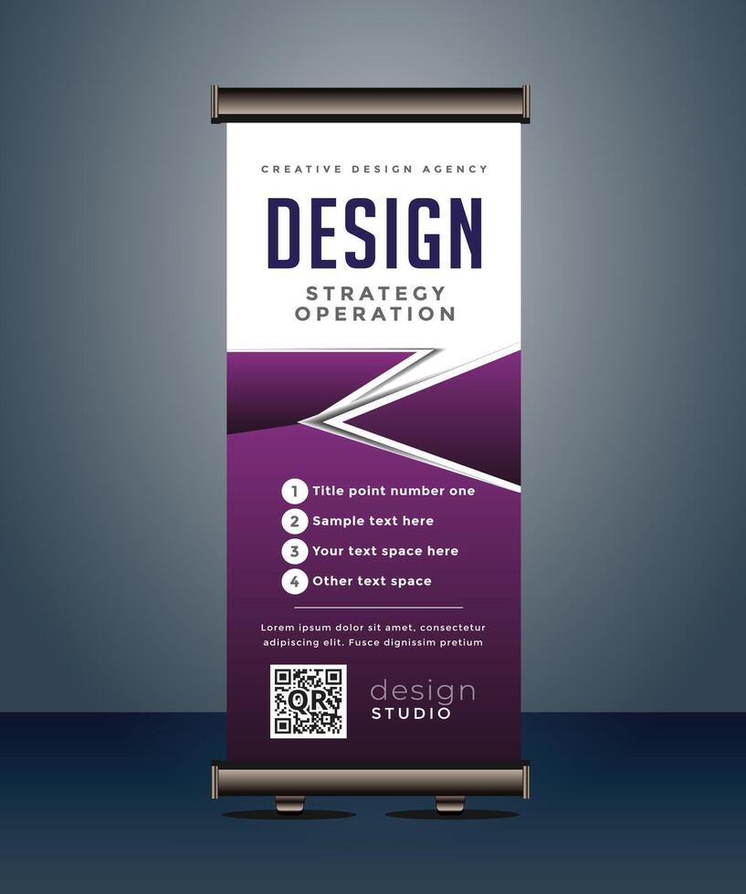 corporate business roll up banner standee pull up banner x banner template vector