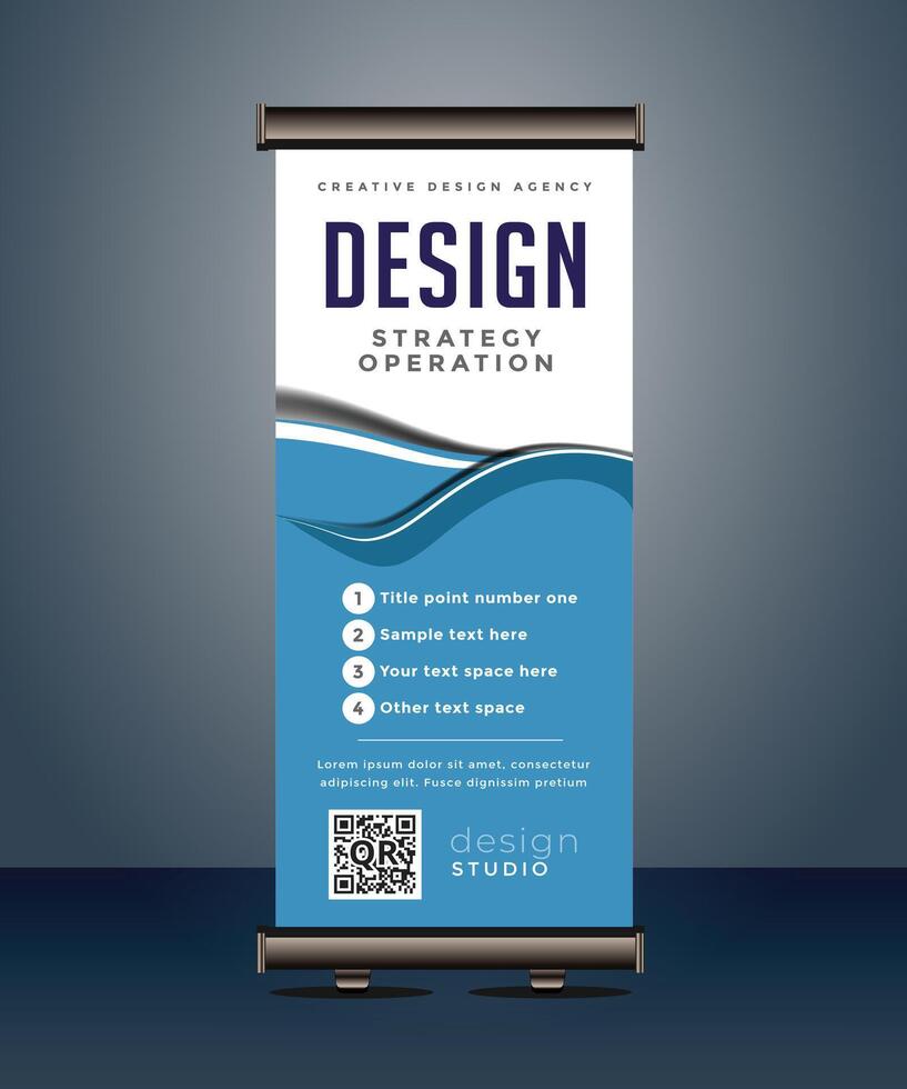 corporate business roll up banner standee pull up banner x banner template vector