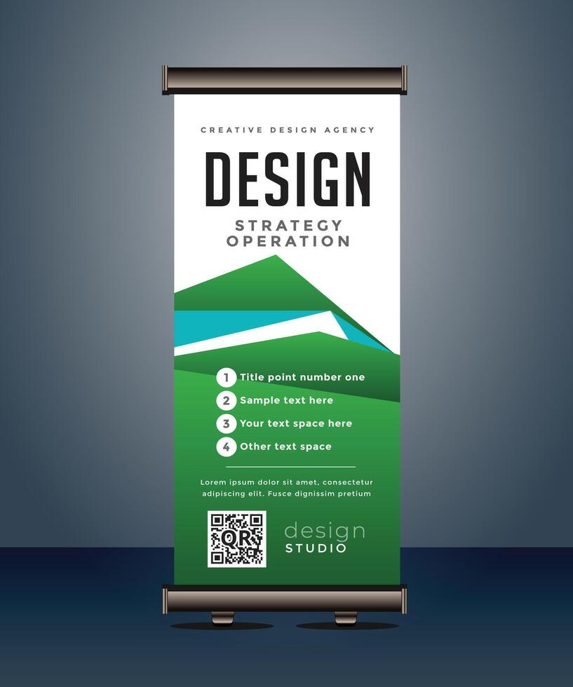 corporate business roll up banner standee pull up banner x banner template vector
