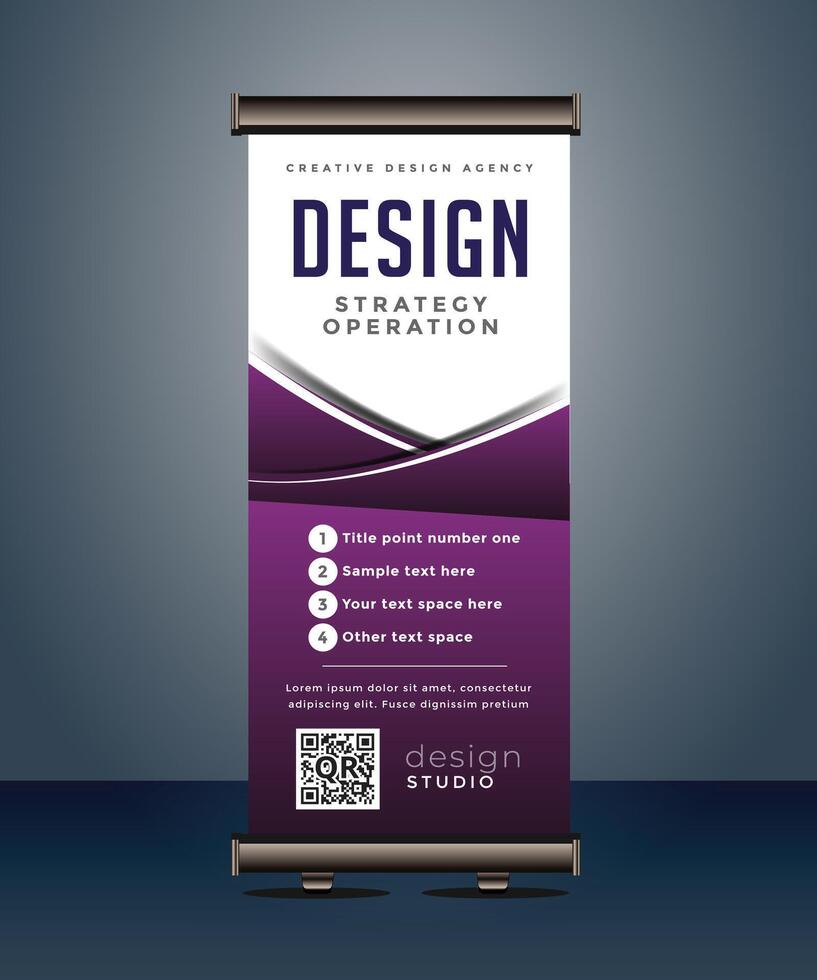 corporate business roll up banner standee pull up banner x banner template vector