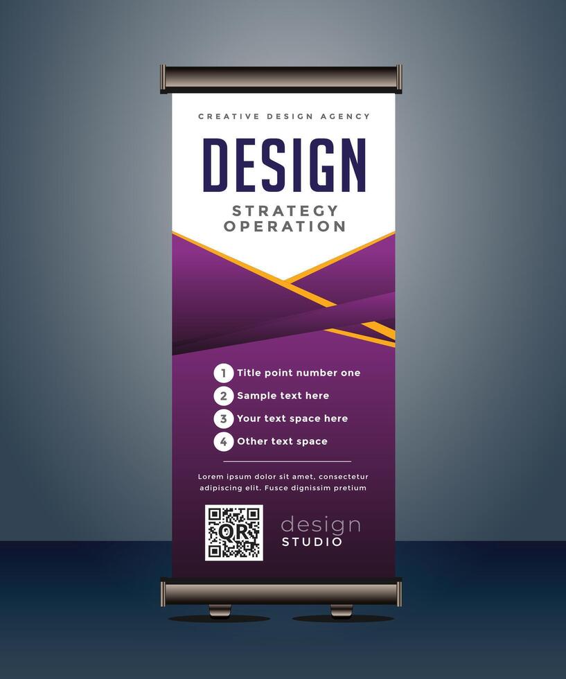 corporate business roll up banner standee pull up banner x banner template vector