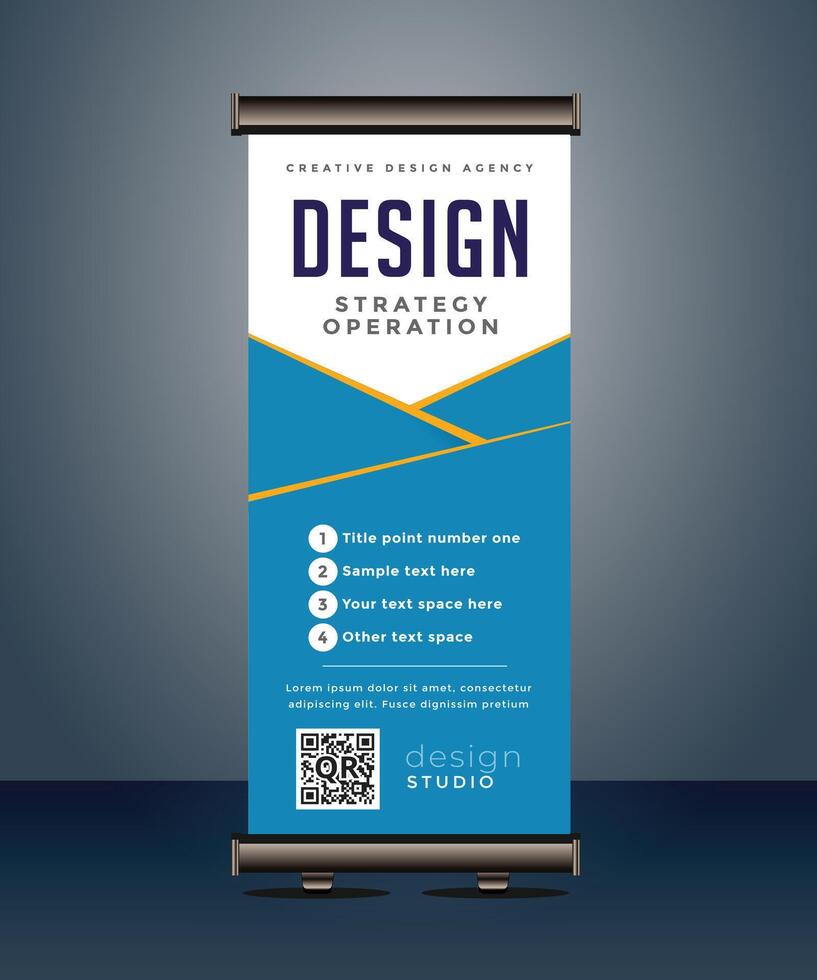 corporate business roll up banner standee pull up banner x banner template vector