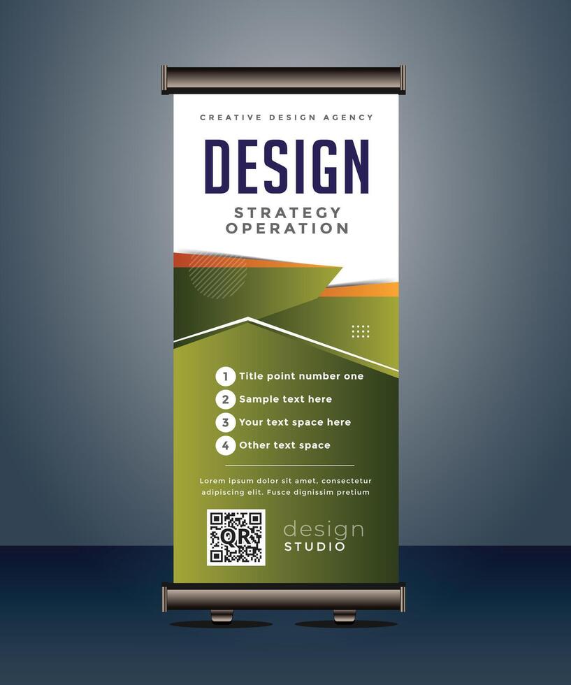 corporate business roll up banner standee pull up banner x banner template vector