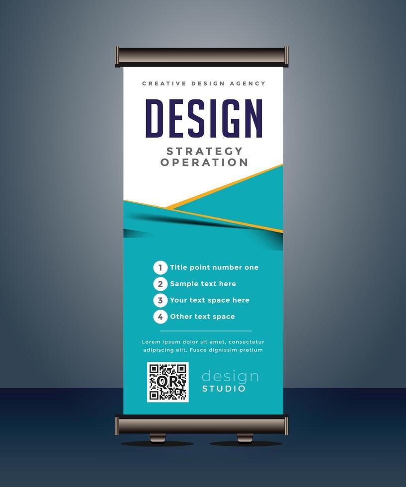 corporate business roll up banner standee pull up banner x banner template vector