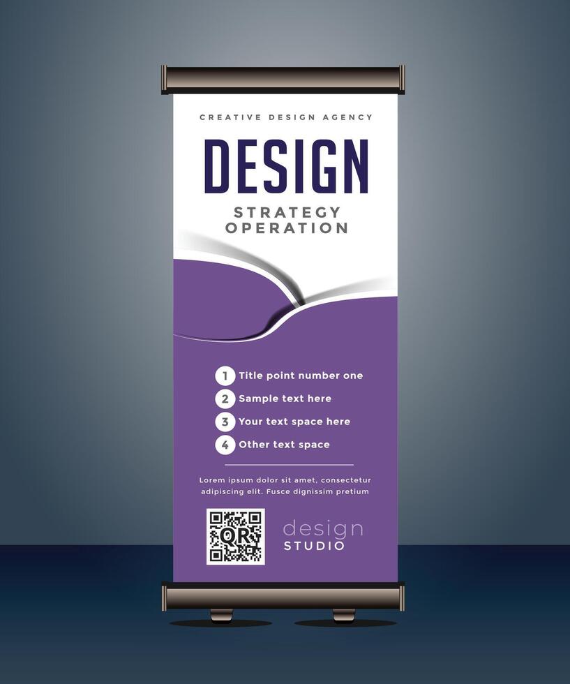 corporate business roll up banner standee pull up banner x banner template vector