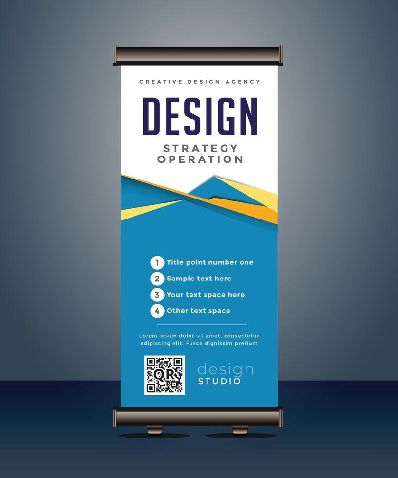 corporate business roll up banner standee pull up banner x banner template vector