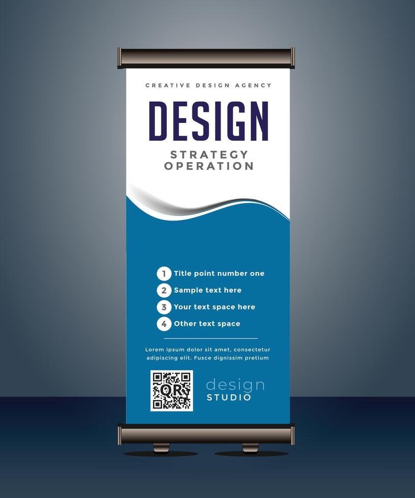 corporate business roll up banner standee pull up banner x banner template vector