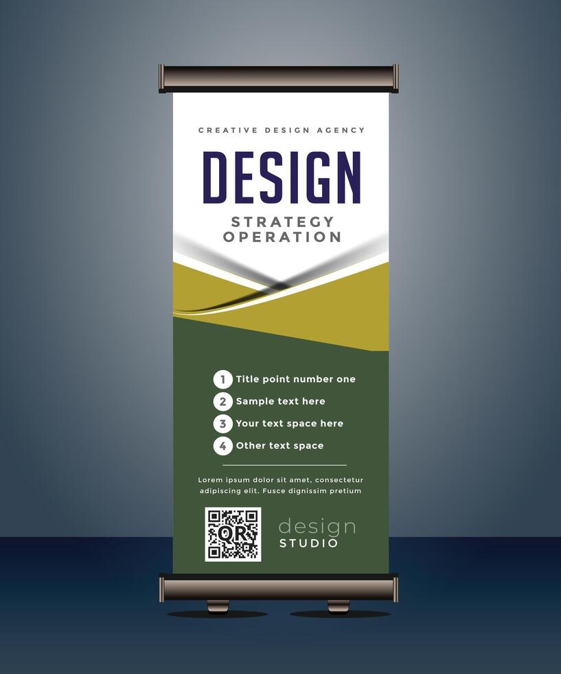 corporate business roll up banner standee pull up banner x banner template vector