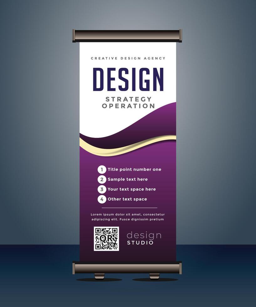 corporate business roll up banner standee pull up banner x banner template vector