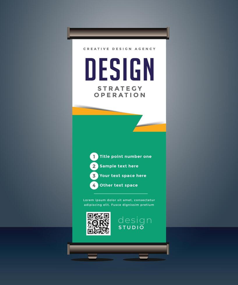 corporate business roll up banner standee pull up banner x banner template vector