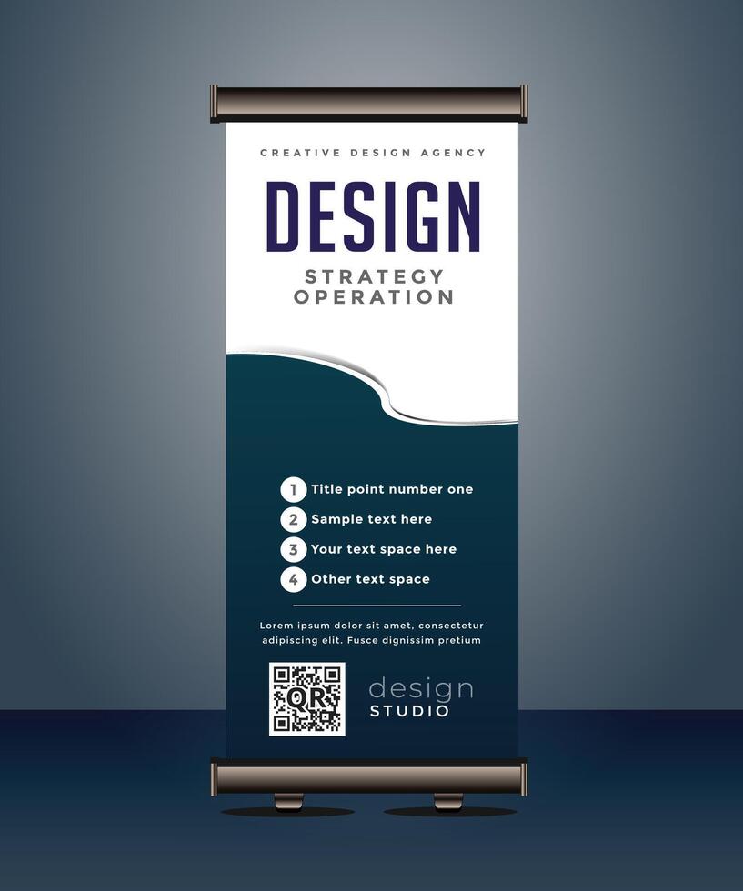 corporate business roll up banner standee pull up banner x banner template vector