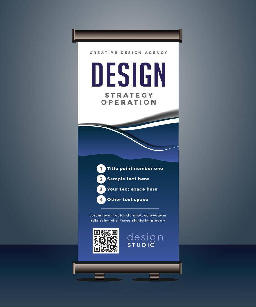 corporate business roll up banner standee pull up banner x banner template vector