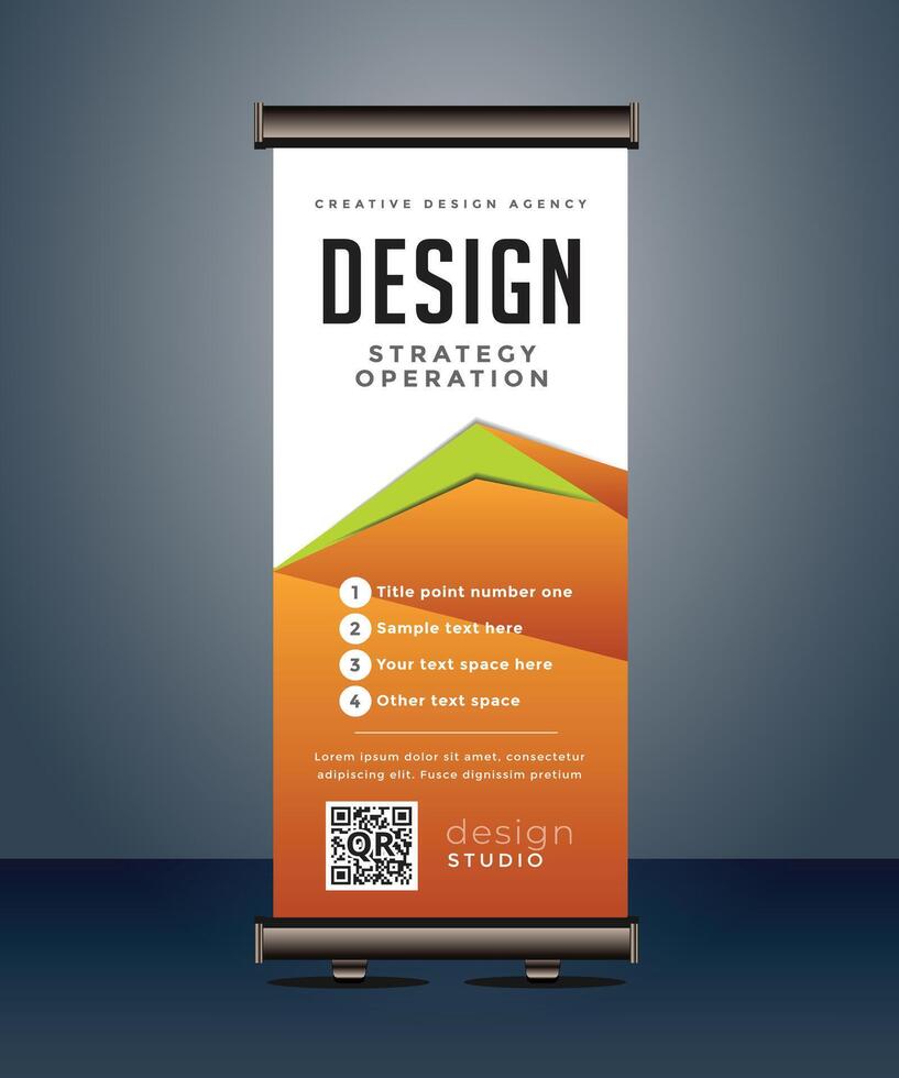 corporate business roll up banner standee pull up banner x banner template vector