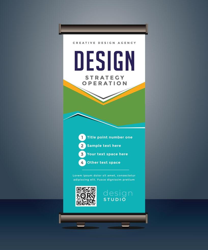 corporate business roll up banner standee pull up banner x banner template vector