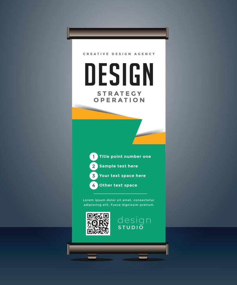 corporate business roll up banner standee pull up banner x banner template vector