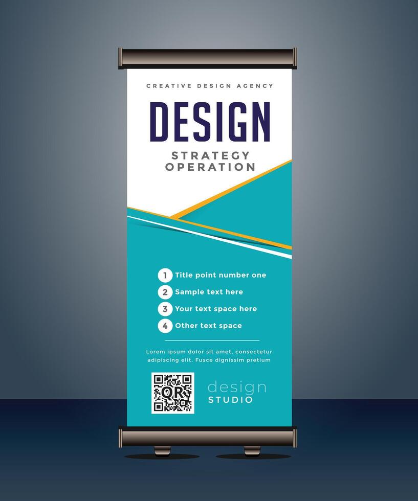 corporate business roll up banner standee pull up banner x banner template vector