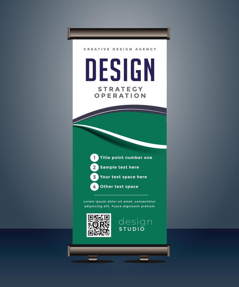 corporate business roll up banner standee pull up banner x banner template vector
