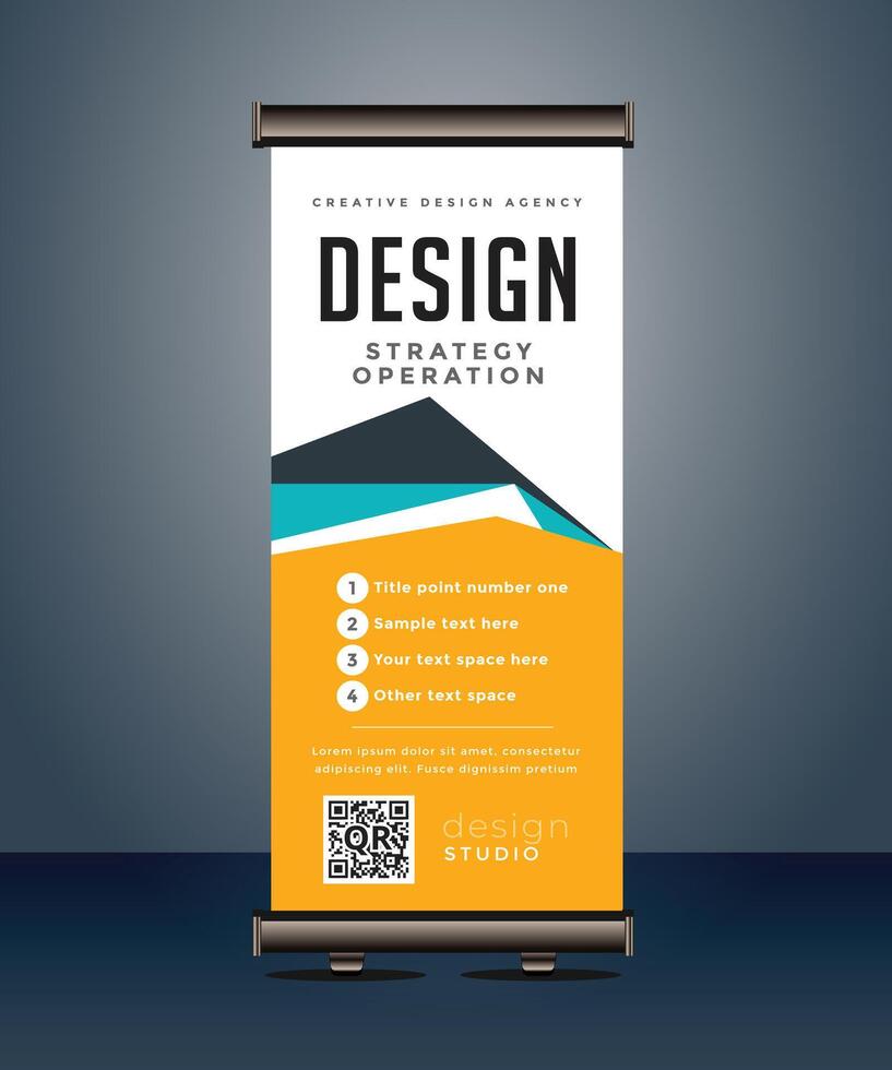 corporate business roll up banner standee pull up banner x banner template vector