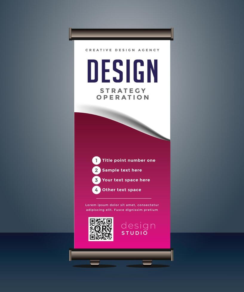 corporate business roll up banner standee pull up banner x banner template vector