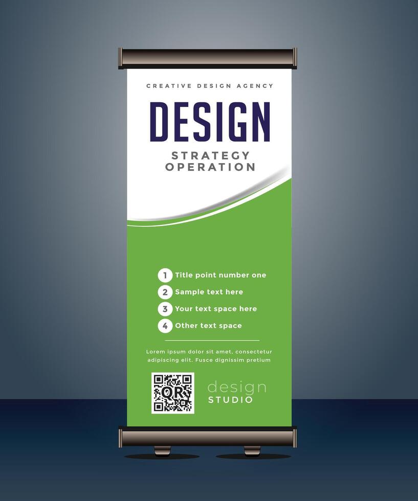 corporate business roll up banner standee pull up banner x banner template vector