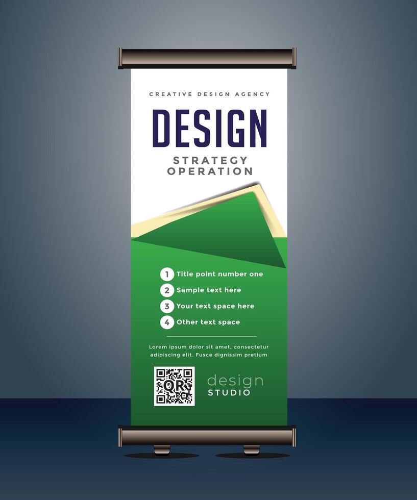 corporate business roll up banner standee pull up banner x banner template vector