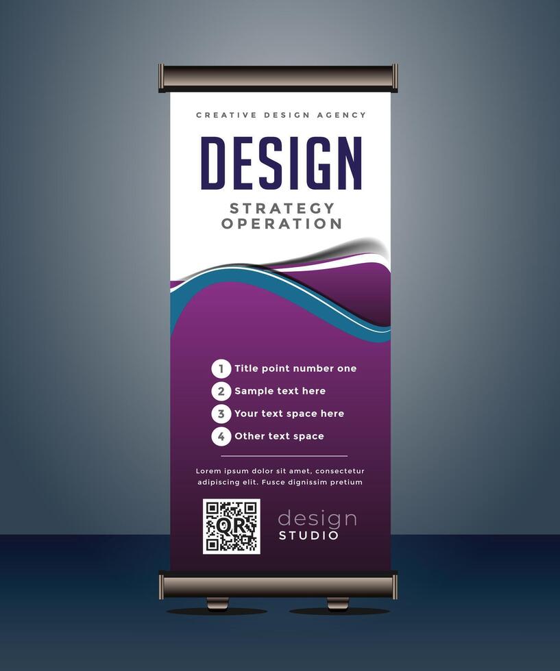 corporate business roll up banner standee pull up banner x banner template vector