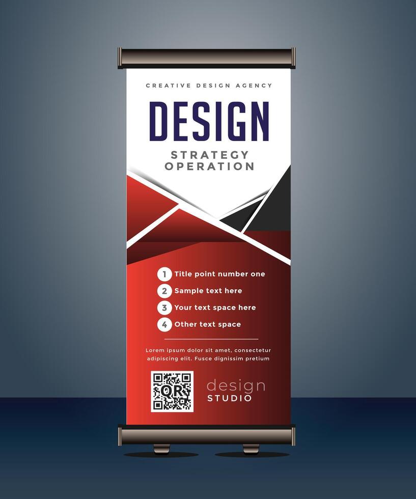 corporate business roll up banner standee pull up banner x banner template vector