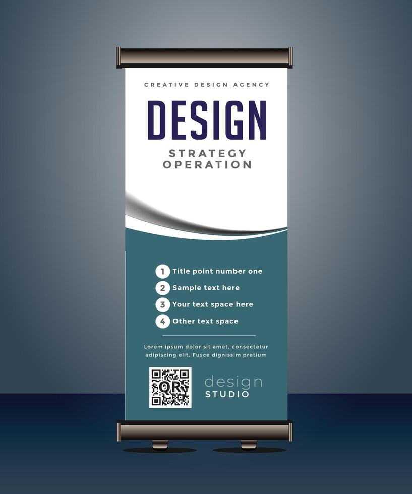 corporate business roll up banner standee pull up banner x banner template vector